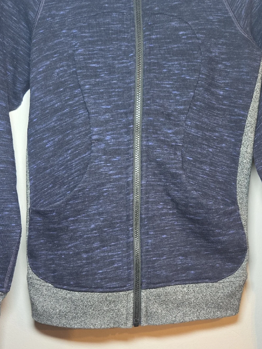 Lululemon Scuba Hoodie Womens Blue Heathered Full Zip Activewear Jacket